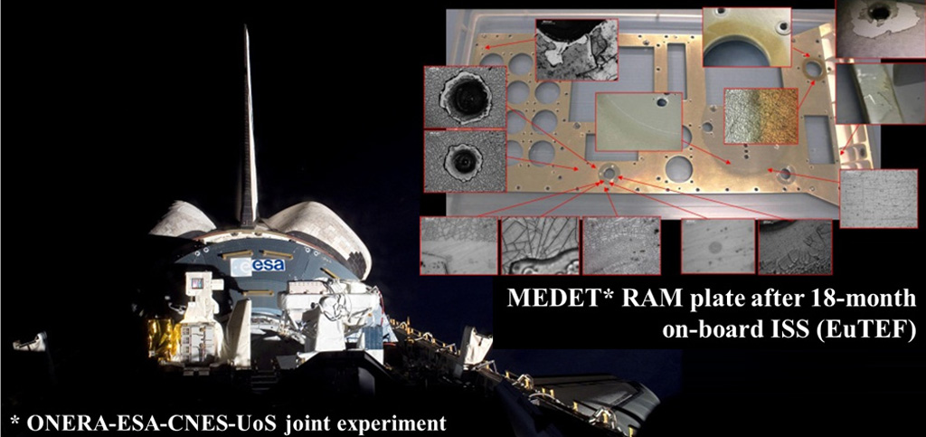 Expérience active MEDET d’exposition de matériaux sur la Station Spatiale Internationale
