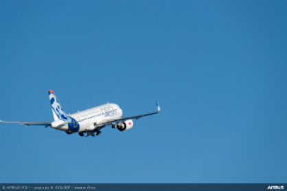 Premier vol d'un A319neo avec 100% de carburant durable