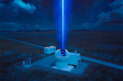 Première mondiale : l’ONERA établit une liaison optique laser pré-compensée par optique adaptative à plus de 38 000 km